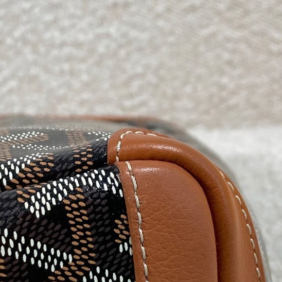 Authentic Goyard Artois MM Tote Bag Black Tan - Picture 7 of 15